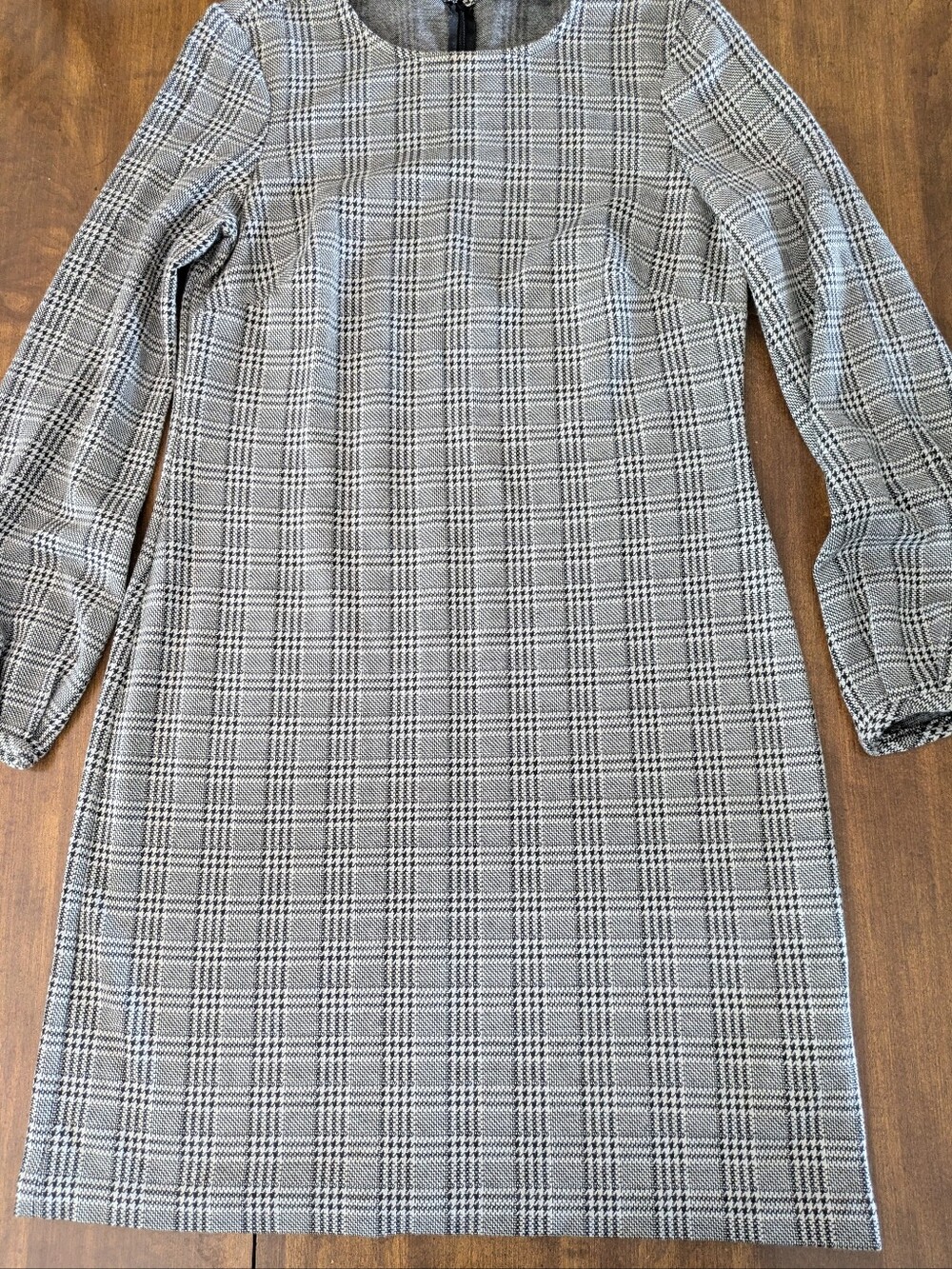 Chaps Ralph Lauren Herringbone Long Sleeve Midi Dress